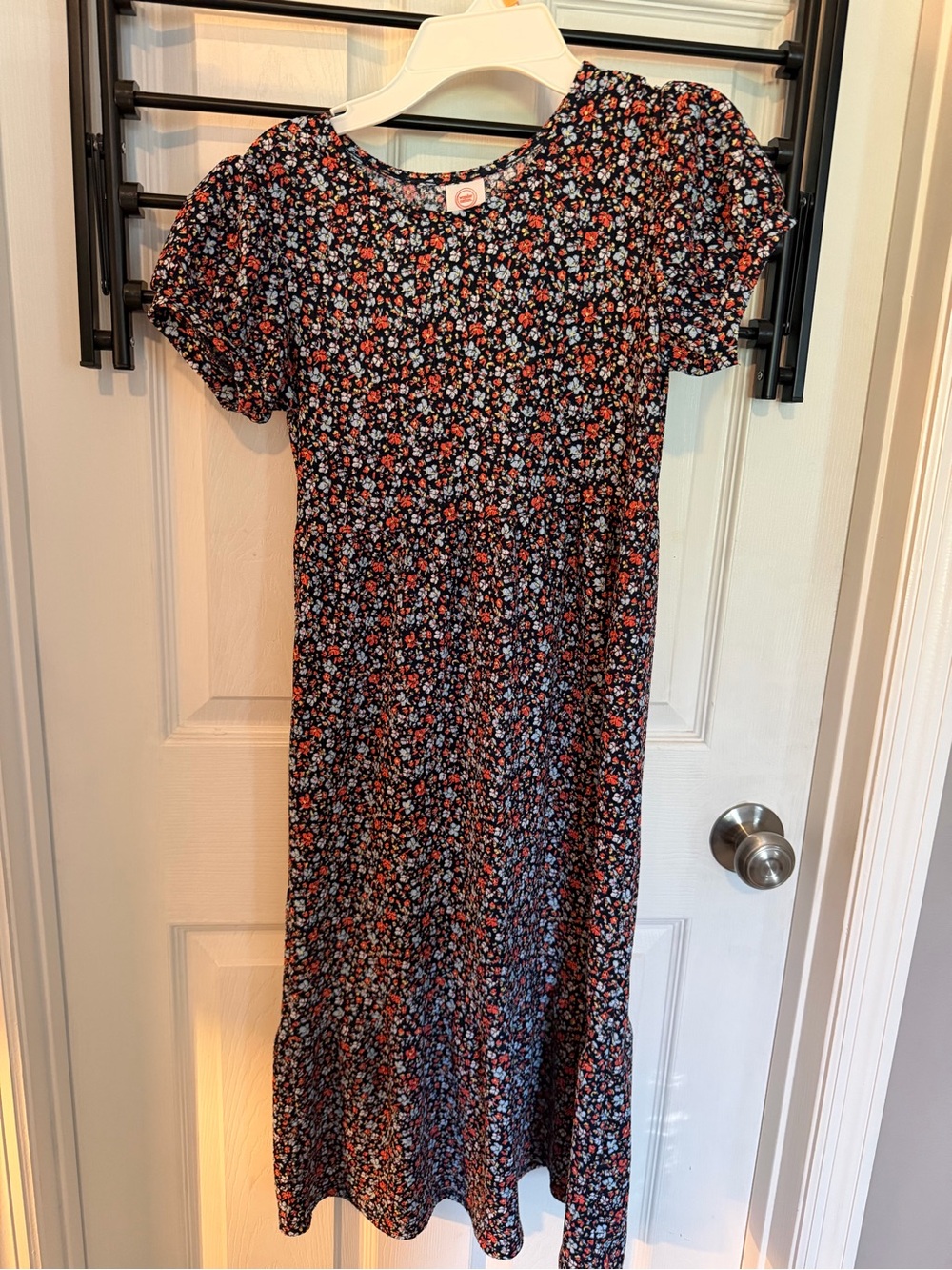 wonder nation Navy Floral Dress with Red & Light Blue Accents